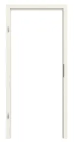 Frontansicht von TEUTO Temo-Zarge Weißlack 9010 CPL mit runder Kante