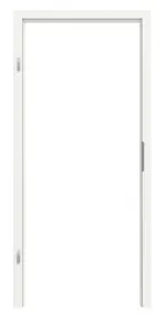 Frontansicht von TEUTO Temo-Zarge Weißlack 9016 CPL mit runder Kante