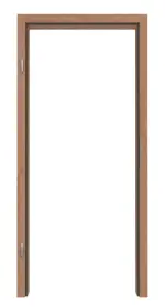 Frontansicht von HÖRMANN Zarge Ami. Kirschbaum Matt Echtholzfurnier mit eckiger Kante