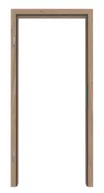 Frontansicht von HÖRMANN Zarge Asteiche Matt Echtholzfurnier mit eckiger Kante