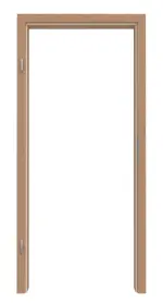 Frontansicht von HÖRMANN Zarge Buche Matt Echtholzfurnier mit eckiger Kante