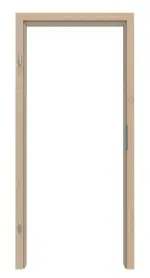 Frontansicht von HÖRMANN Zarge Can. Ahorn Matt Echtholzfurnier mit eckiger Kante