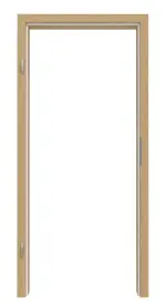 Frontansicht von HÖRMANN Zarge Limba Matt Echtholzfurnier mit eckiger Kante