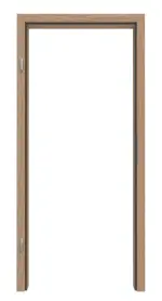 Frontansicht von HÖRMANN Zarge Weißeiche Matt Echtholzfurnier mit eckiger Kante