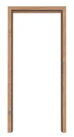 Frontansicht von HÖRMANN Zarge Euro Eiche geplankt Matt Echtholzfurnier mit eckiger Kante