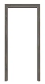 Frontansicht von HÖRMANN Zarge Gebürstete Lärche dunkel Duradecor mit runder Kante