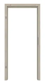 Frontansicht von HÖRMANN Zarge für Wohnungseingangstüren Gebürstete Lärche hell Duradecor mit runder Kante