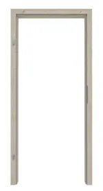 Frontansicht von HÖRMANN Zarge Gebürstete Lärche hell Duradecor mit runder Kante