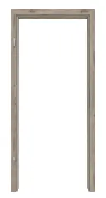 Frontansicht von HÖRMANN Zarge Nordeiche Duradecor mit runder Kante