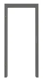 Frontansicht von HÖRMANN Holz-Zarge für Rauchschutztüren Staubgrau RAL 7037 Lack ProLine mit Rundkante