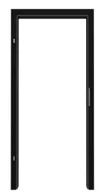 Frontansicht von HÖRMANN Zarge für Wohnungseingangstüren Ultramatt Schwarz Concepto mit runder Kante