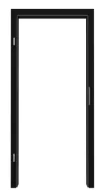 Frontansicht von HÖRMANN Zarge Ultramatt Schwarz Concepto mit runder Kante