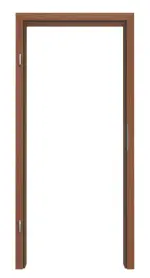 Frontansicht von HÖRMANN Zarge Sapeli Matt Echtholzfurnier mit eckiger Kante