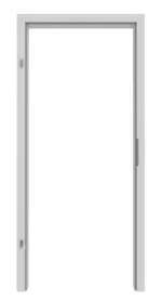 Frontansicht von JELD-WEN Zarge für Wohnungseingangstüren Nickelgrau ähnl. RAL 7047 mit runder Kante