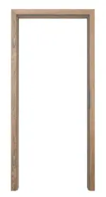 Frontansicht von JELD-WEN Zarge Raucheiche CPL mit runder Kante