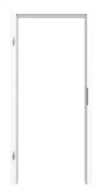 Frontansicht von JELD-WEN Zarge Samtesche Weiß CPL mit runder Kante