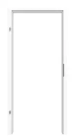 Frontansicht von JELD-WEN Zarge für Schallschutztüren Samtesche Weiß CPL mit runder Kante