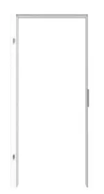 Frontansicht von JELD-WEN Zarge für Wohnungseingangstüren Ultraweiß CPL mit runder Kante