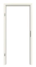 Frontansicht von JELD-WEN Zarge Uni Weißlack CPL mit runder Kante