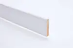 Sockelleiste 10 x 58 x 2400 mm Massivholz rund weiß lackiert