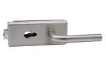 Glastürschloss Palma Edelstahl-sat. PZ mit Drückerpaar Patrik - Südmetall