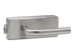 Glastürschloss Palma Edelstahl-sat. unverschlossen mit Drückerpaar Patrik - Südmetall
