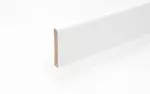 Sockelleiste 9,5 x 58 x 2440 mm MDF weiß oben rund Clip-Nut