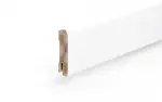 Sockelleiste 18 x 58 x 2440 mm MDF weiß oben rund Clip-Nut