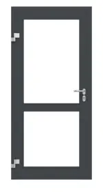 Frontansicht des Sets in db703 von Innentür-Set Aluminium Rohrrahmentür ES 50 mit LA-02 inkl. Blockzarge - Hörmann