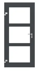 Frontansicht des Sets in db703 von Innentür-Set Aluminium Rohrrahmentür ES 50 mit LA-03 inkl. Blockzarge - Hörmann