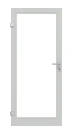 Frontansicht in RAL 7035 von Innentür-Set Aluminium Rohrrahmentür ES 50 mit LA-01 inkl. Blockzarge - Hörmann