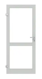 Frontansicht in RAL 7035 von Innentür-Set Aluminium Rohrrahmentür ES 50 mit LA-02 inkl. Blockzarge - Hörmann