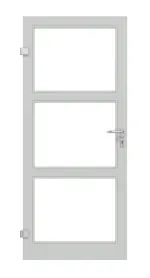 Frontansicht in RAL 7035 von Innentür-Set Aluminium Rohrrahmentür ES 50 mit LA-03 inkl. Blockzarge - Hörmann