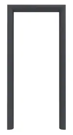 Rückseite von CLASSEN Zarge Arcus Graphit RAL 7024 CPL