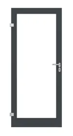 Frontansicht in RAL 7016 von Innentür-Set Aluminium Rohrrahmentür ES 50 mit LA-01 inkl. Blockzarge - Hörmann