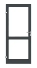 Frontansicht in RAL 7016 von Innentür-Set Aluminium Rohrrahmentür ES 50 mit LA-02 inkl. Blockzarge - Hörmann