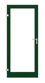 Frontansicht in RAL 6005 von Innentür-Set Aluminium Rohrrahmentür ES 50 mit LA-01 inkl. Blockzarge - Hörmann