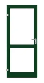 Frontansicht in RAL 6005 von Innentür-Set Aluminium Rohrrahmentür ES 50 mit LA-02 inkl. Blockzarge - Hörmann