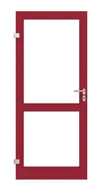 Frontansicht in RAL 3003 von Innentür-Set Aluminium Rohrrahmentür ES 50 mit LA-02 inkl. Blockzarge - Hörmann