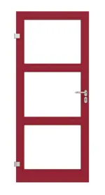 Frontansicht in RAL 3003 von Innentür-Set Aluminium Rohrrahmentür ES 50 mit LA-03 inkl. Blockzarge - Hörmann
