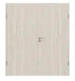 Frontansicht von Eiche lasiert Basic Durat Doppelflügeltür inkl. Zarge - Huga