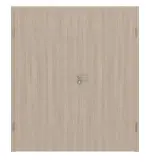 Frontansicht von Eiche grau Basic Durat Doppelflügeltür inkl. Zarge - Huga