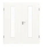 Frontansicht von Pino Weiß LA 24 Basic Durat Doppelflügeltür inkl. Zarge - Huga