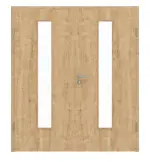 Frontansicht von Asteiche LA 24 Basic Durat Doppelflügeltür inkl. Zarge - Huga