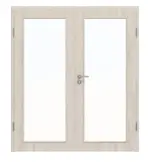 Frontansicht von Gebürstete Salzeiche LA 27 ProLine Duradecor Doppelflügeltür inkl. Zarge - Hörmann