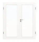 Frontansicht von Pino Weiß LA 27 Basic Durat Doppelflügeltür inkl. Zarge - Huga