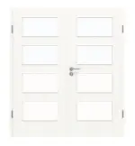 Frontansicht von Pino Weiß LA 9 Basic Durat Doppelflügeltür inkl. Zarge - Huga