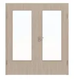 Frontansicht von Graueiche DIN-LA ProLine Duradecor Doppelflügeltür inkl. Zarge - Hörmann