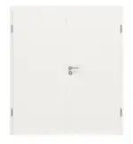 Frontansicht von Weiß ähnlich RAL 9016 Basic Lack Doppelflügeltür inkl. Zarge - Huga