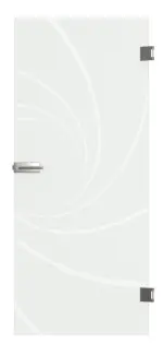 Frontansicht von Cristall Mattierung Glastür mit Motiv klar Kompakt inkl. Beschlagset - Erkelenz